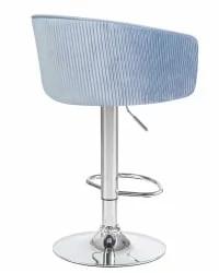 Стул барный DOBRIN DARCY Cеро-голубой велюр 1922-6
