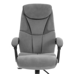 Кресло руководителя Cambridge metalBL велюр/ткань, серый, 29/12