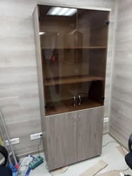 Шкаф высокий со стеклом Twin 16.16.131 Дуб Верцаска