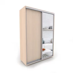 Шкаф-купе 2-х дверный Акцент-Сим ДЗ 1400х600  Дуб молочный