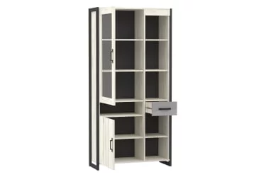 Шкаф Техно ЛД.678.010.000 Дуб Крафт белый/Серый шифер