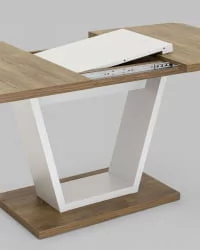 Большой обеденный стол Vector 120-160 дуб Ка-пепел