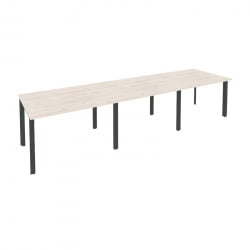 Стол переговорный (3 столешницы) ОНИКС О.МП-ПРГ-3.2 Денвер Светлый/Антрацит / ONIX O.MP-PRG-3.2