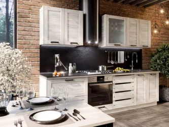 Кухонный гарнитур Винченца №7 Белый Дуб Крафт белый