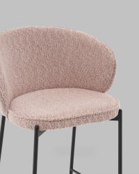 Стул полубарный Тисдейл букле розово-персиковый