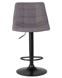 Стул барный DOBRIN TAILOR BLACK (серая ткань (188-55)) 2 шт