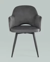 Стул Венера вращающийся велюр Серый