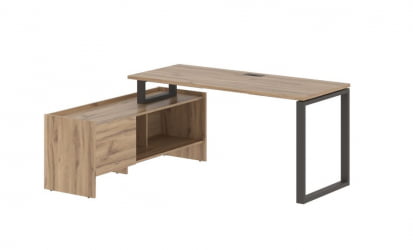 Стол с тумбой EDIS EQCT 17614 Дуб Денвер светлый Мокко