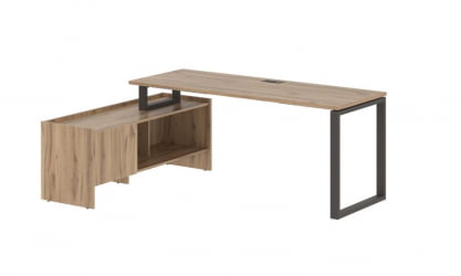 Стол с тумбой EDIS EQCT 19614 Дуб Денвер светлый Мокко