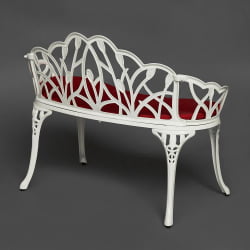 Скамья Secret De Maison Strauss (Штраус) + подушка алюминиевый сплав, 99*56*76, butter white