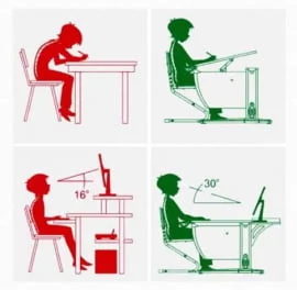 Растущая мебель Parta 1/75 + Stul Белый Серый