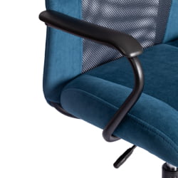 Компьютерное кресло STAFF флок/ткань, синий/серый, 32/W-12