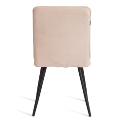 Стул обеденный Sweet велюр, 46х55х88, молочный/черный, (Porsche 2)