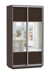 Шкаф-купе двухдверный Экспресс Дуо Комби 1200х2200h Венге