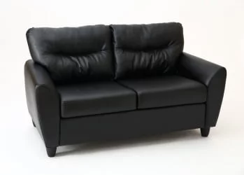 Черный диван Наполи Премиум Д2 Санторини 401 (черный) Категория 1