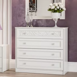 Комод с 4 ящиками Джулия ЛД 695.040.000 Белый