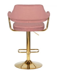 Стул барный DOBRIN CHARLY GOLD (розовый велюр (MJ9-32)) 2 шт
