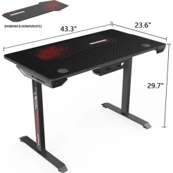 Геймерский стол Eureka I1-S Black