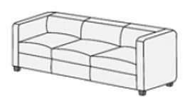 Диван дерево Амбра 3Э Темно-коричневый