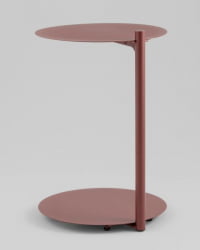 Журнальный столик Siara металл бордовый