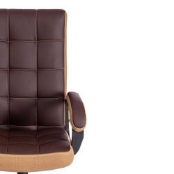 Кресло TRENDY (22) кож/зам/ткань, коричневый/бронзовый, 36-36/21