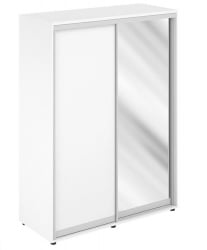 Шкаф-купе высокий с одним зеркалом Sigma SG.717.WH.WH.AL Белый