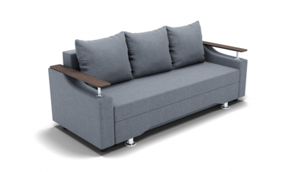 Диван с ящиком для белья Манго (ЗР) Цвет фасада: Серый; Тип: Прямой; Материал фасада: Металл/Велюр