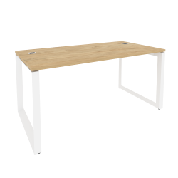 Стол рабочий руководителя на О-образном м/к ОНИКС О.МО-СРР-4.8 Тиквуд Светлый/Белый / ONIX O.MO-SRR-4.8