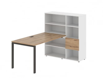 Рабочая станция EDIS EURST 1215 Дуб Денвер светлый Мокко Белый