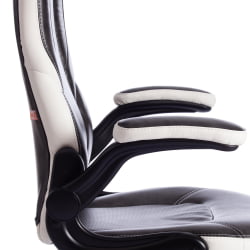 Кресло BAZUKA кож/зам, серый/белый , 2TONE/2TONE перф/36-01