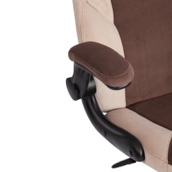 Кресло офисное BAZUKA флок , коричневый/бежевый/коричневый перфорированный, 6/7/6/06