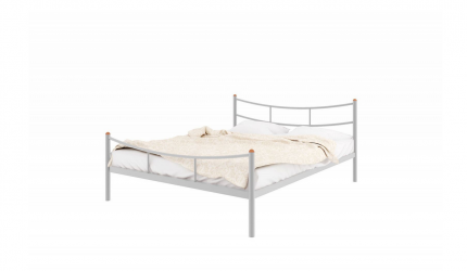 Кровать двуспальная из металла София plus 1800х1900 Белая
