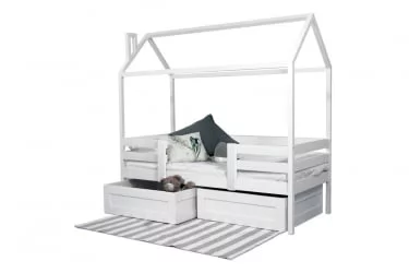 Детская кровать с бортиком RooRoom кд-22С с ящиками Серый