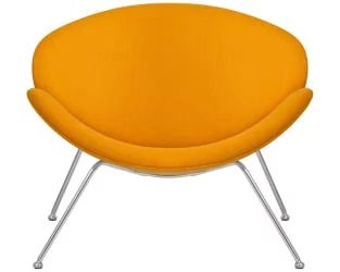 Кресло дизайнерское DOBRIN EMILY Желтая ткань AF13