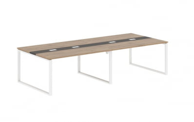 Переговорный стол EDIS EQCT 3114 Дуб Денвер светлый Мокко Белый