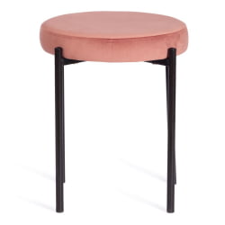 Табуретка REVO (mod. 7034) ткань/металл, 44 х 44 х 47 см, коралловый barkhat 15 /черный