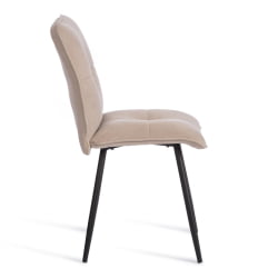 Стул обеденный Sweet флок , 46х55х88, бежевый/черный, 7