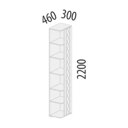 Стеллаж угловой (лев/прав) Аляска 501.05