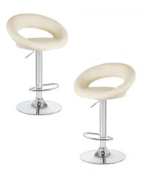 Стул барный DOBRIN MIRA (кремовый) 2 шт
