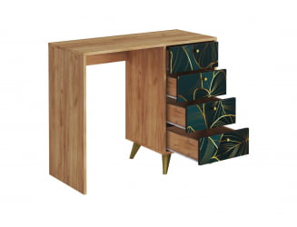 Письменный стол с ящиками Фьюжн СП-006 дуб крафт золотой/TROPICAL