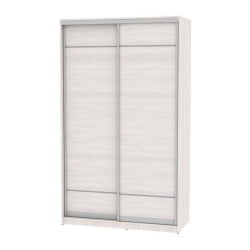 Шкаф-купе белый B-220х135х60-3(ЯАС-D7D7)