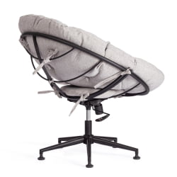 Кресло CLOUDE рогожка/металл, 97х98х90-96см, серо-бежевый, 3M 16/2