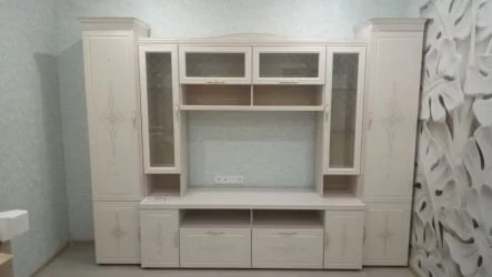 Шкаф-пенал Венеция 32.16 Сосна Астрид Ваниль