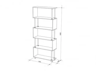 Стеллаж Стойка 6 венге