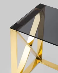 Стол квадратный КРОСС 40x40 Золото