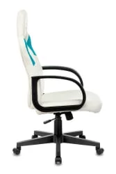 Геймерское кресло Бюрократ ZOMBIE RUNNER Белый-голубой