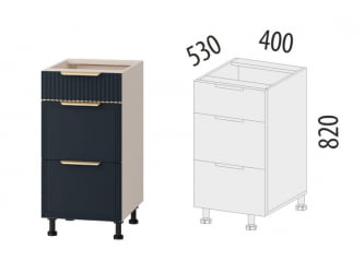 Напольный шкаф (3 ящика с системой плавного закрывания) Флоренция 108.90