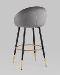 Стул Наоми барный велюр Серый