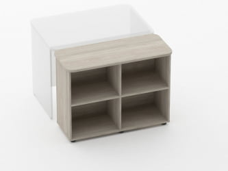 Тумба приставная к столу Glassy 3.18.101 Дуб сантана светлый