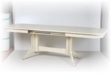 Стол из массива дерева Лира-3 (1,5м) тон 2М с золотой патиной